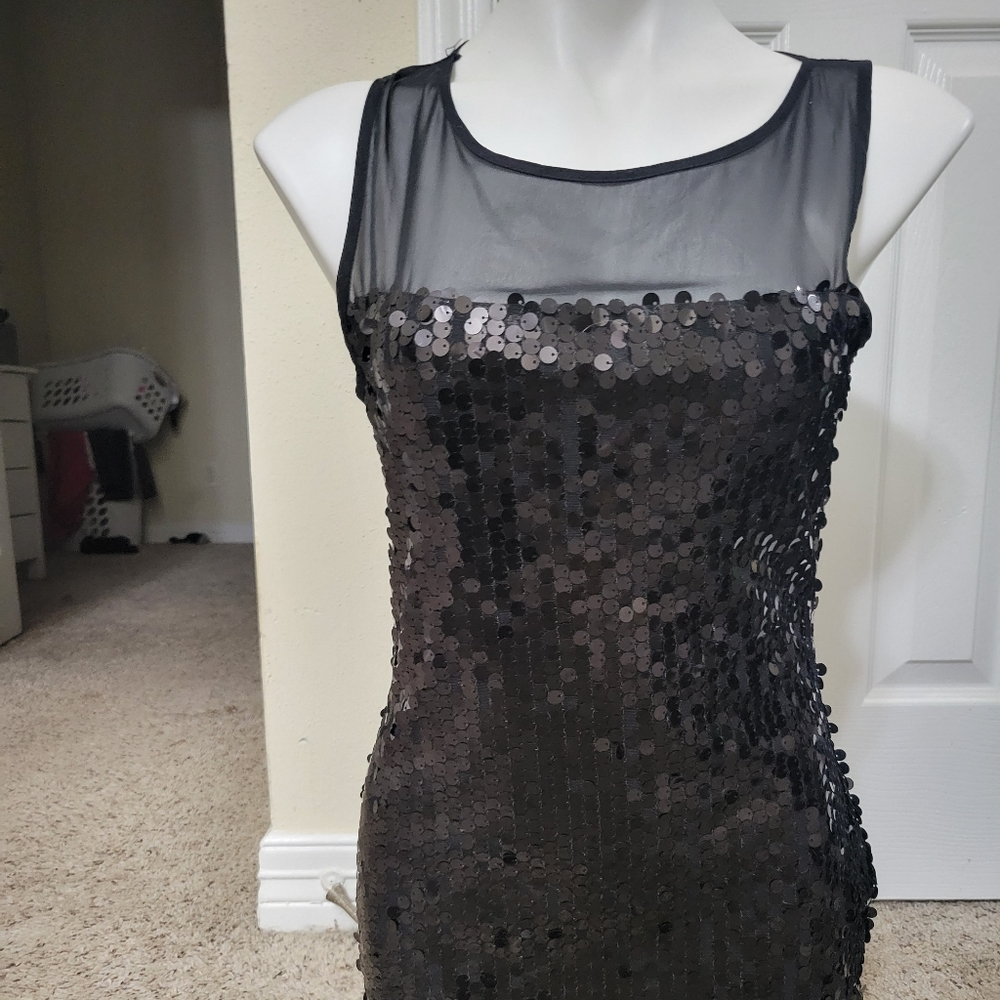 Black Sequin Dress